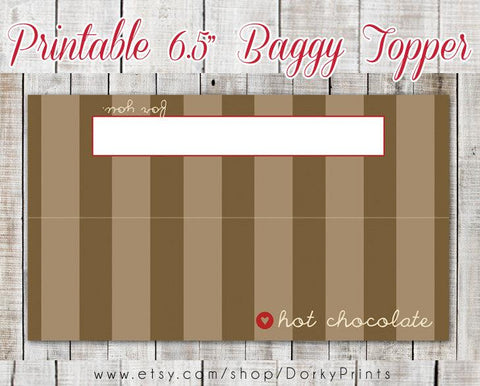 Hot Chocolate Baggy Topper Holiday Printables