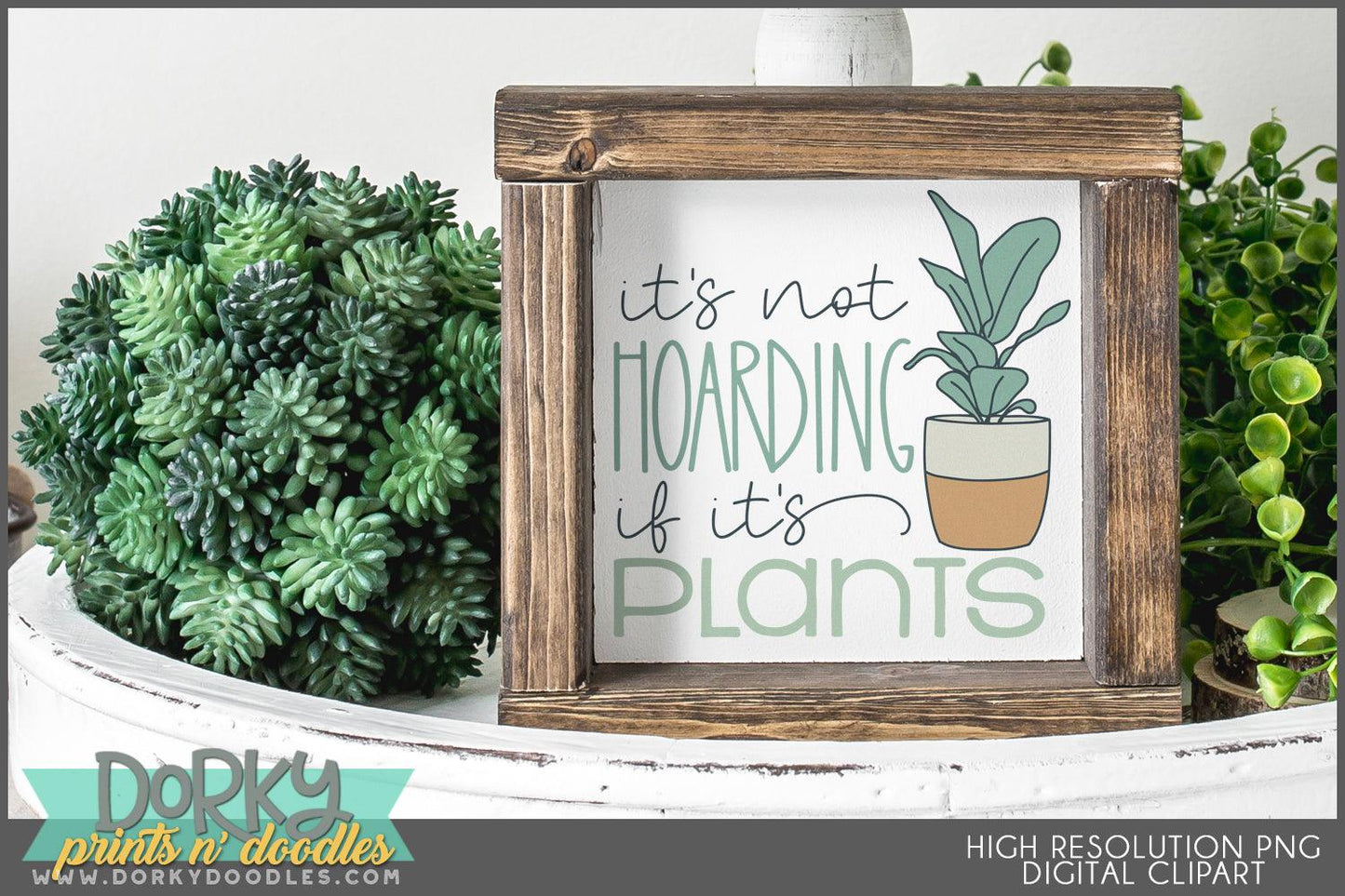 Huge Bundle of 36 House Plant Sayings Clipart - Dorky Doodles