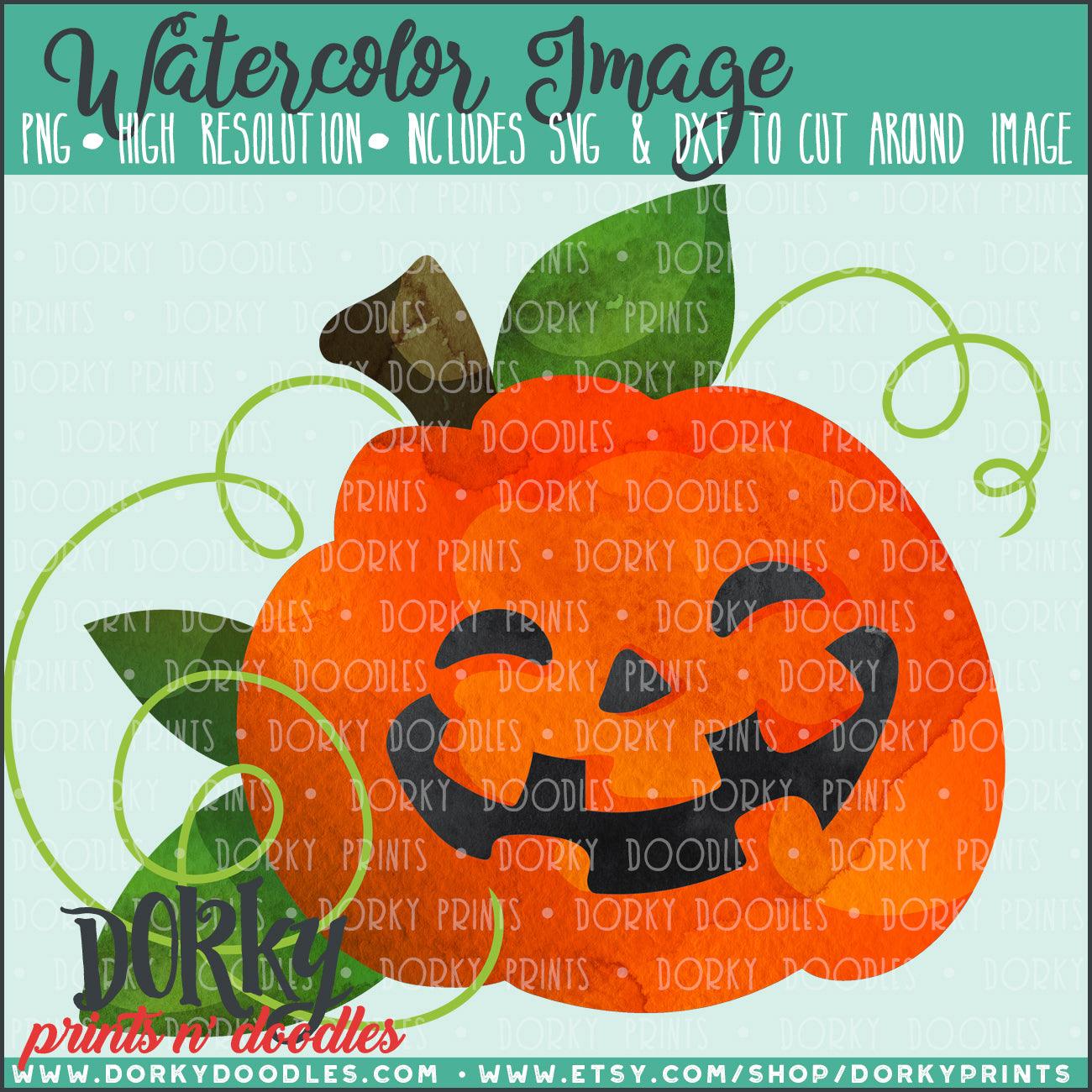 Jack O Lantern Watercolor PNG