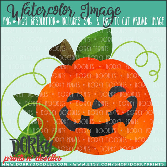 Jack O Lantern Watercolor PNG