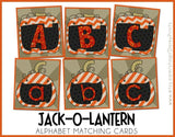 Jack-o-Latern Alphabet Cards Learning Printables