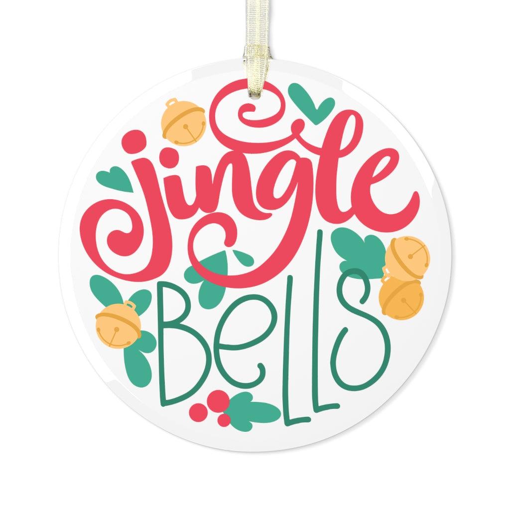 Jingle Bells Glass Christmas Ornament