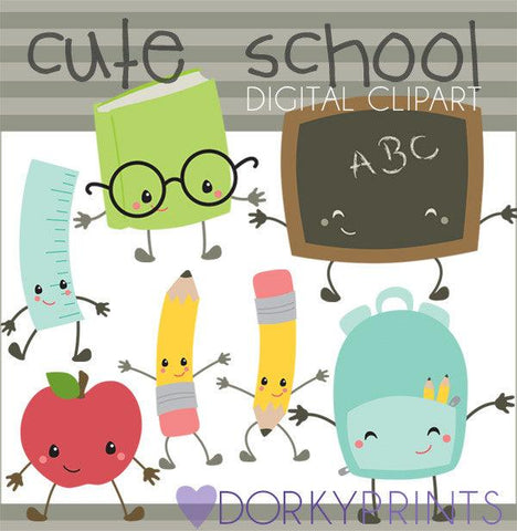 Kawaii School Clipart