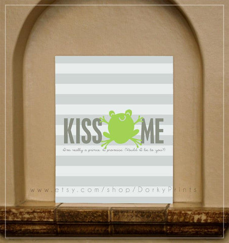 "Kiss Me" Frog 8x10" Printable