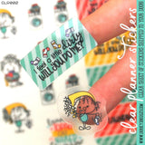 Laundry Day Clear Planner Stickers