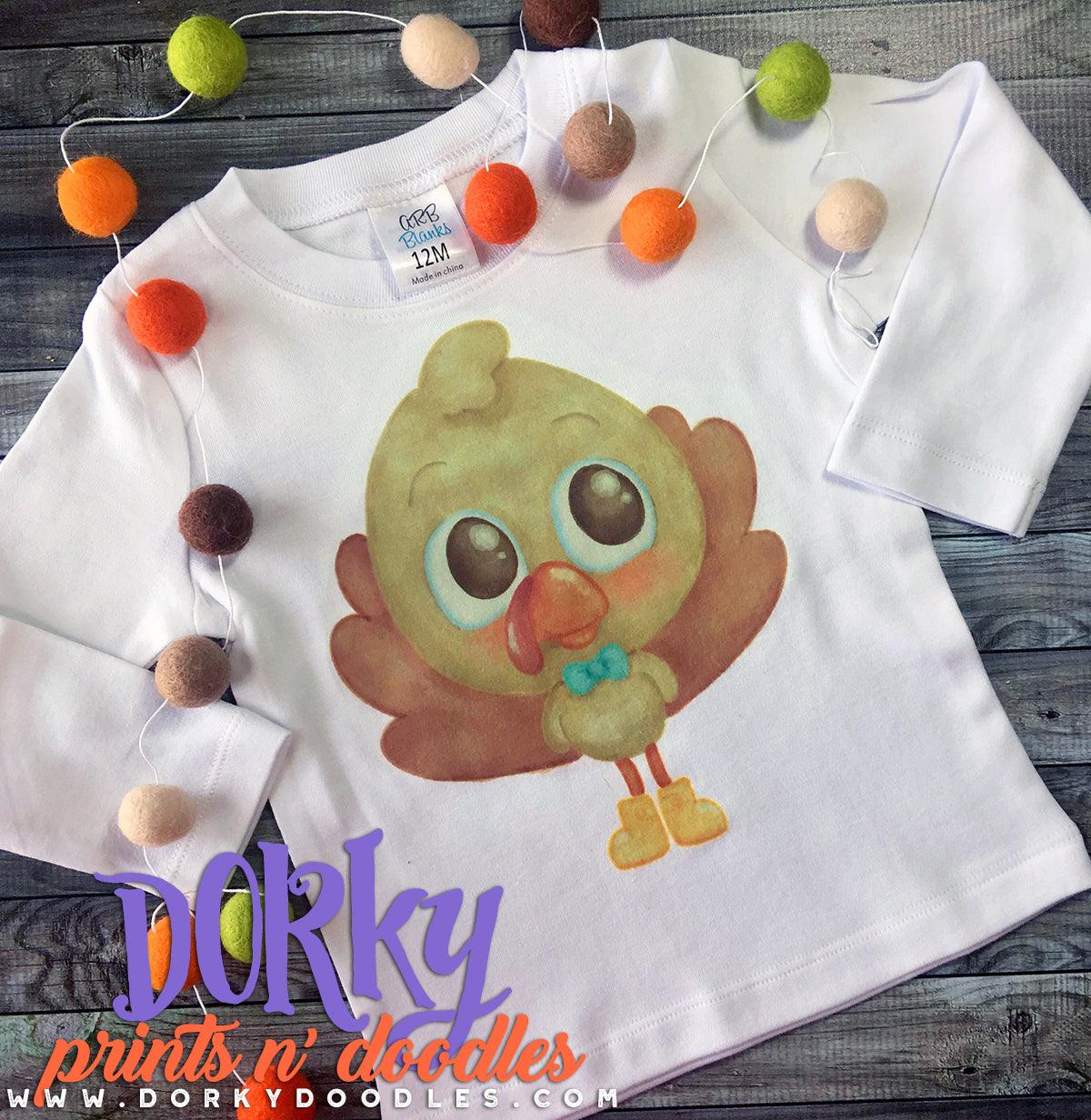 Lil Turkey Boy Watercolor PNG