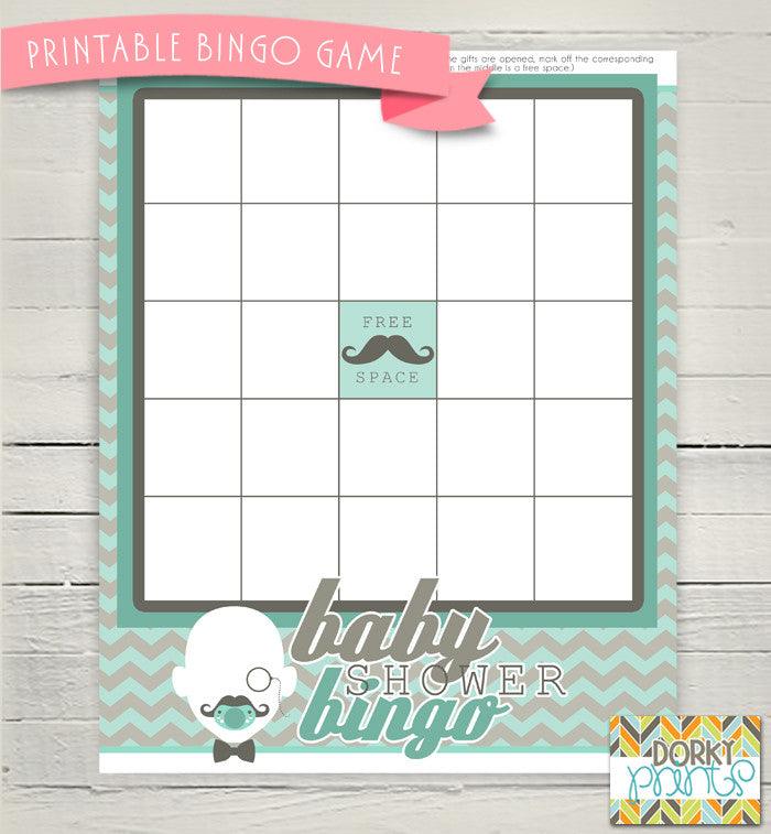 Little Man Bingo Game Baby Shower Printables