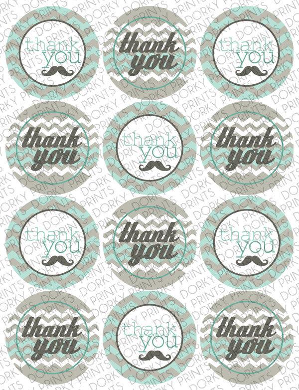 Little Man Thank You Tags Baby Shower Printables