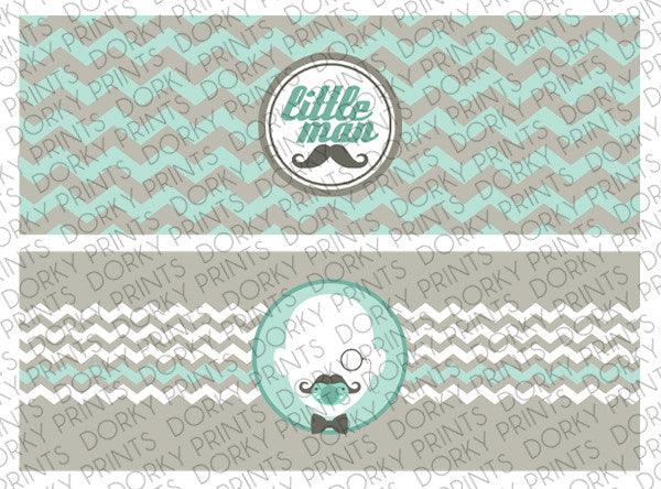 Little Man Water Bottle Labels Baby Shower Printables