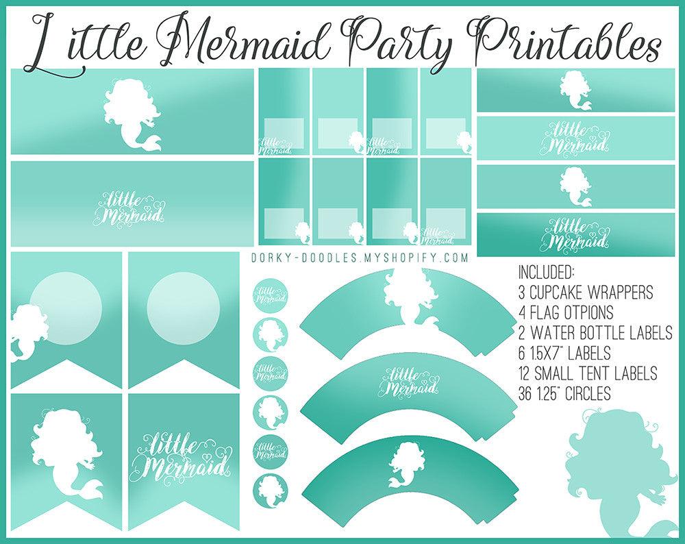 Little Mermaid Birthday Party Printables – Dorky Doodles little-mermaid-birthday-party-printables-dorky-doodles