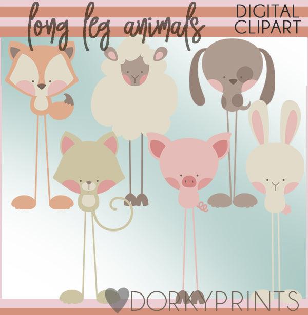 Long Leg Animals Clipart