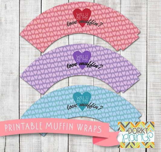 Love Muffin Valentine Holiday Printables