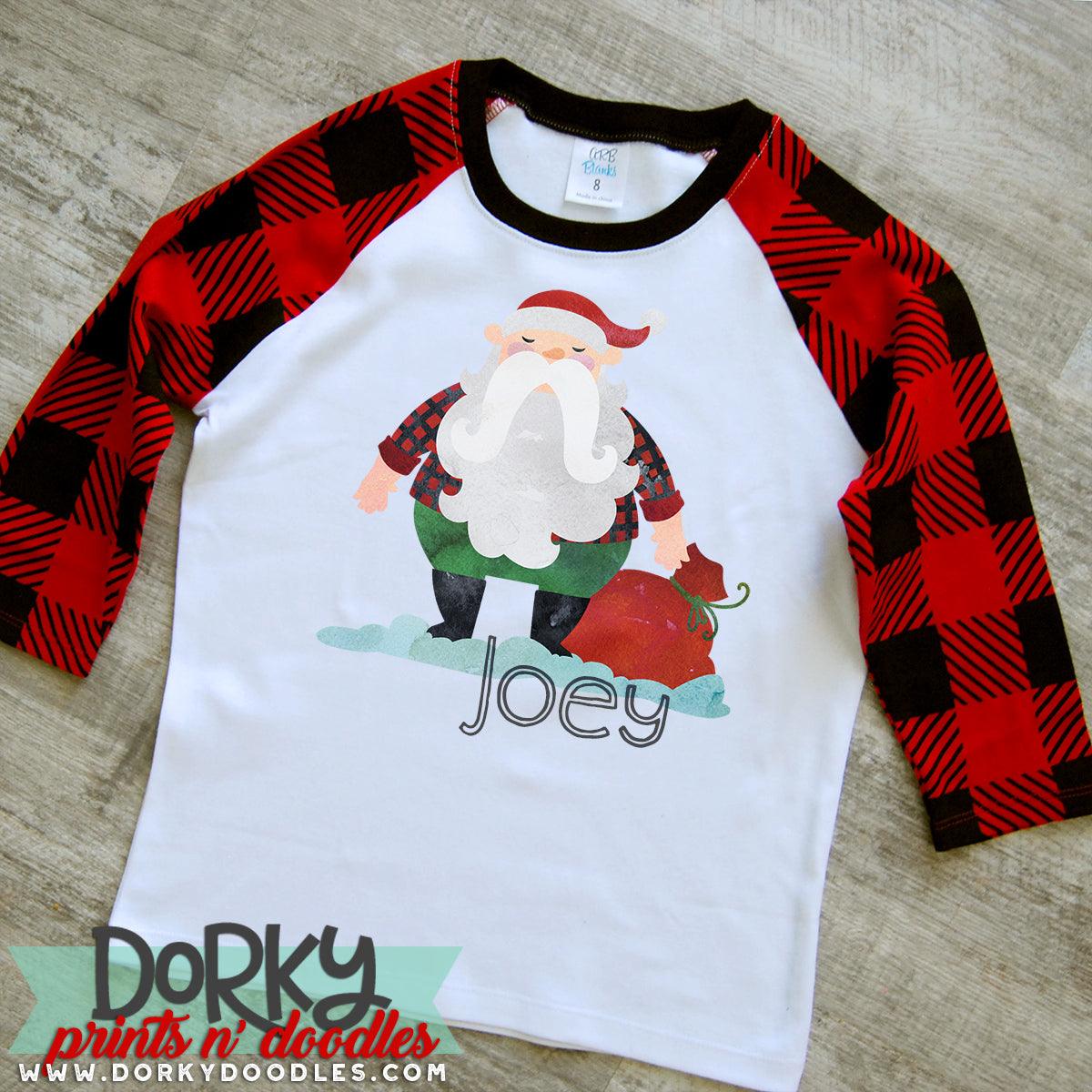 Lumberjack Santa Watercolor PNG