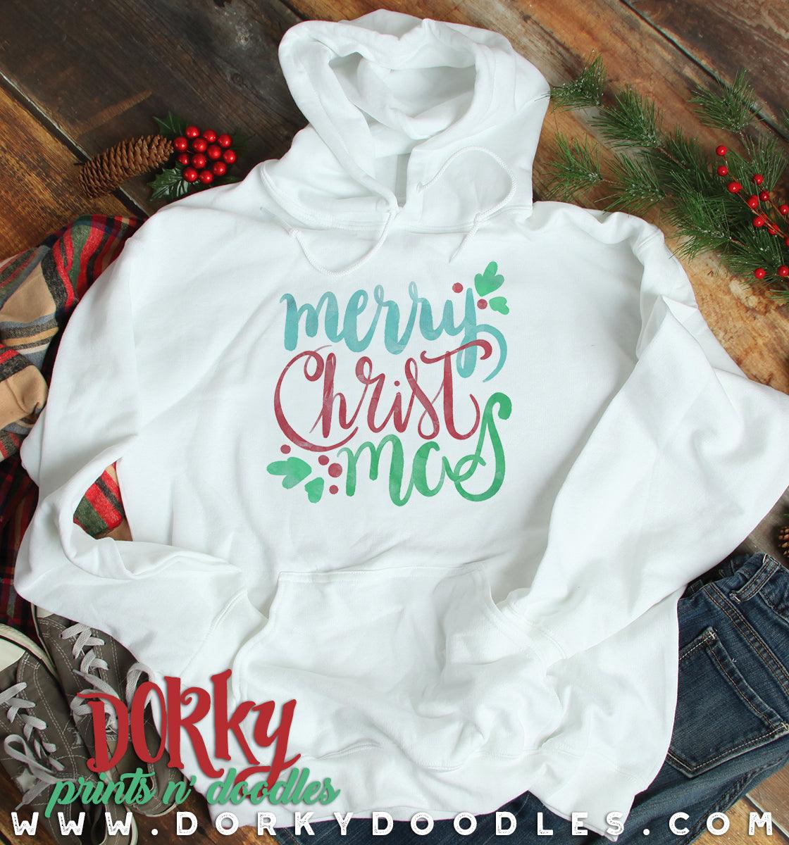 Merry CHRISTmas Watercolor PNG