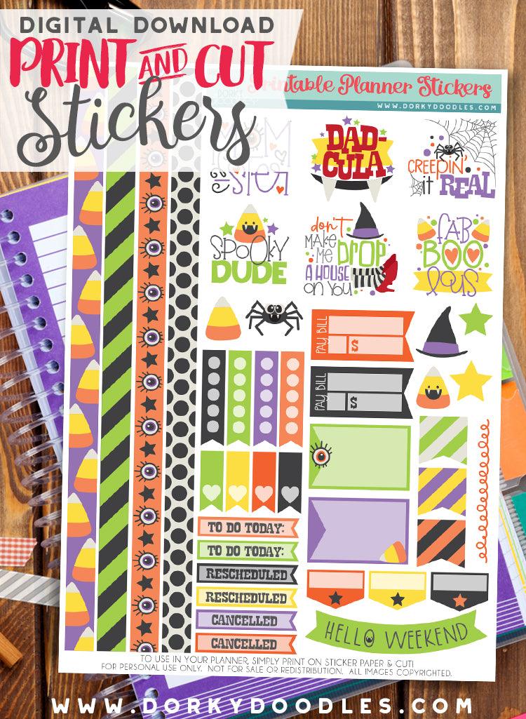 Momster Print and Cut Planner Stickers