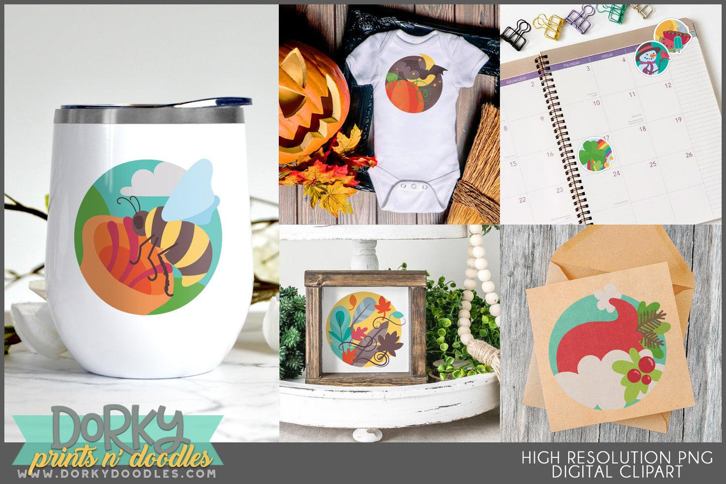 Monthly Circle Holiday Clipart