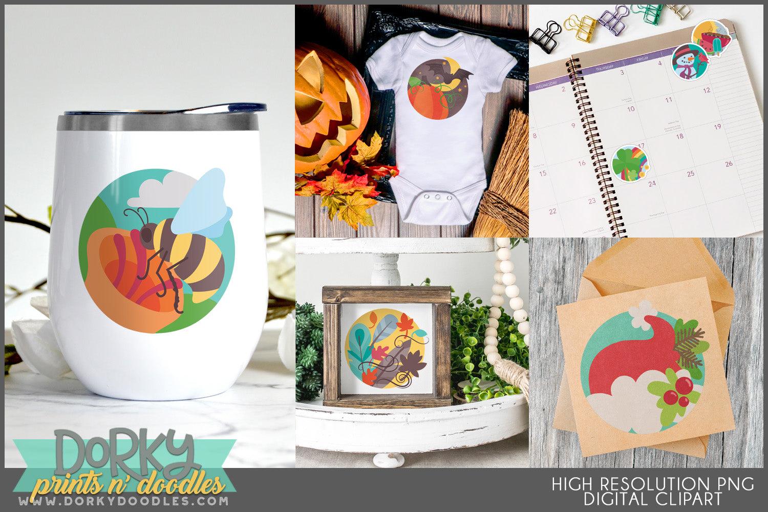 Monthly Circle Holiday Clipart