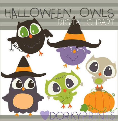 Owls Halloween Clipart