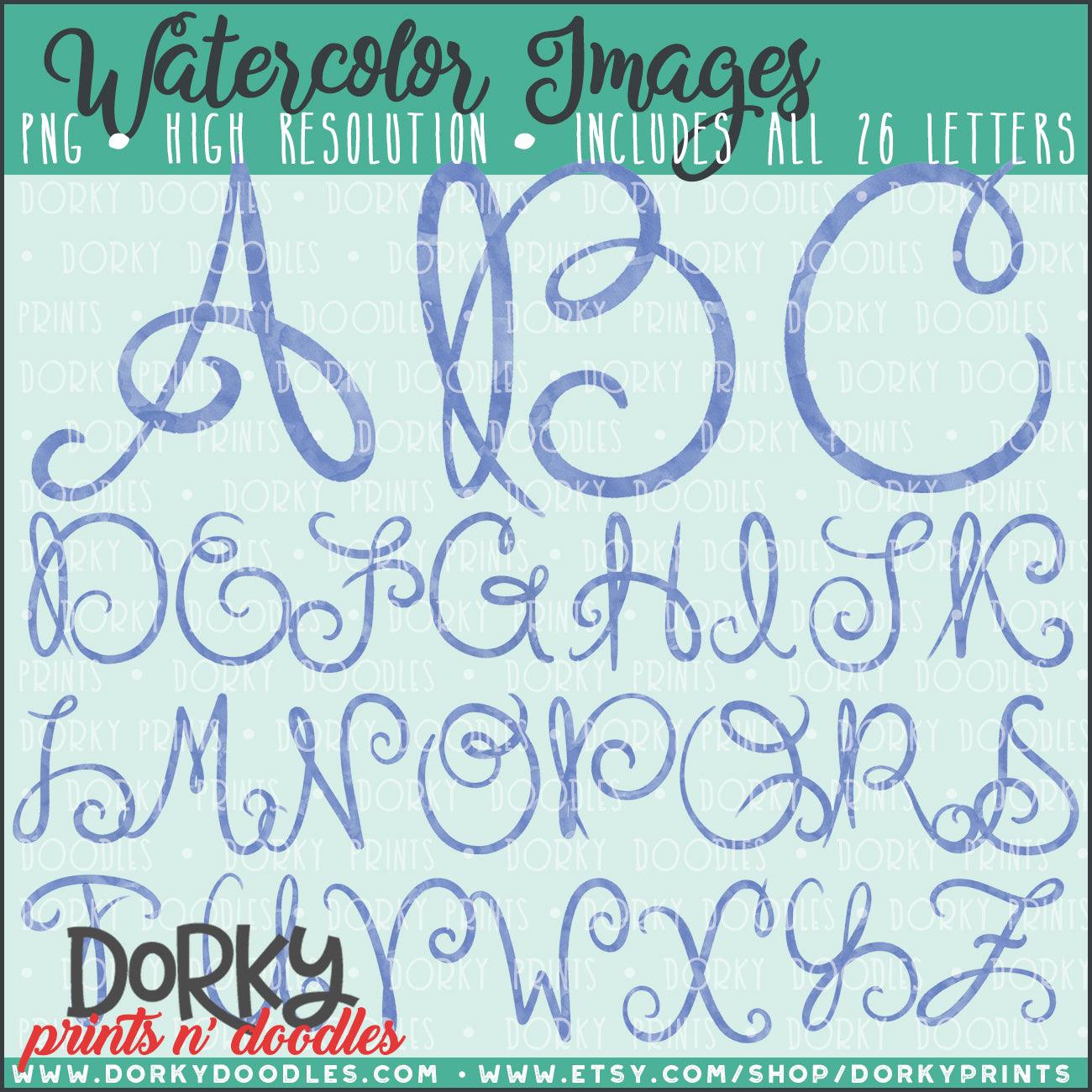 Paulette Alphabet Watercolor PNG