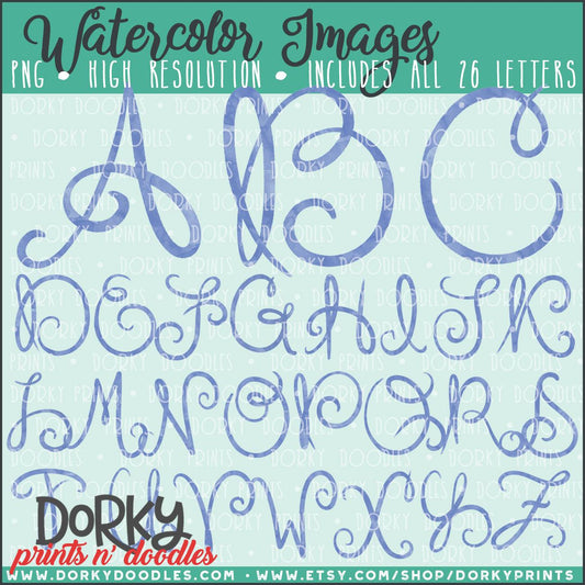 Paulette Alphabet Watercolor PNG