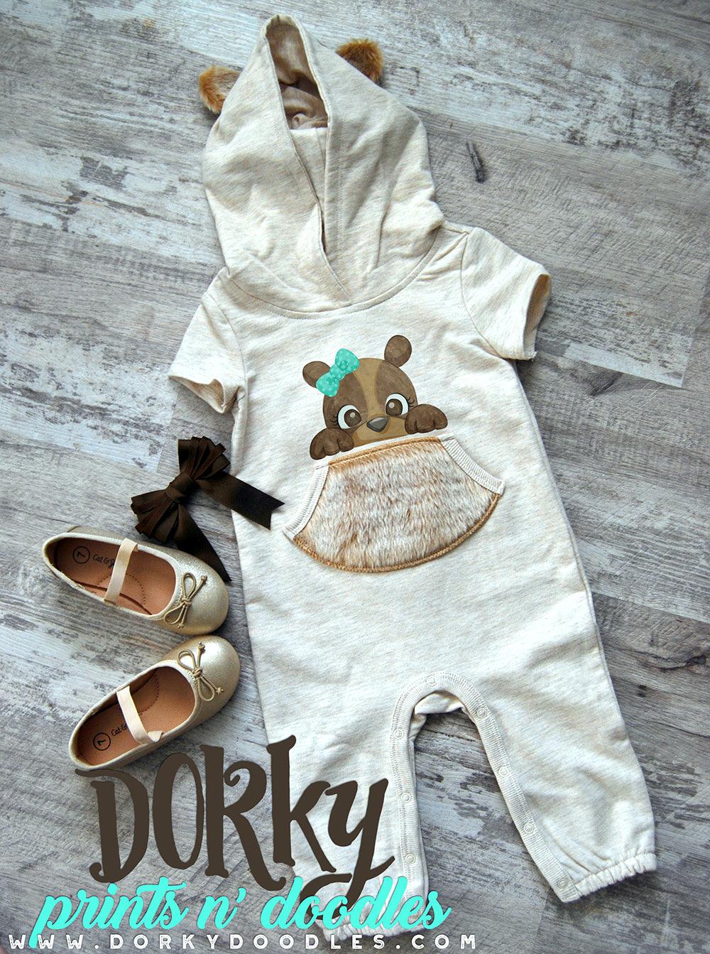 Peeking Bear Watercolor PNG