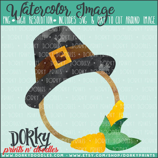 Pilgrim Boy Frame Watercolor PNG