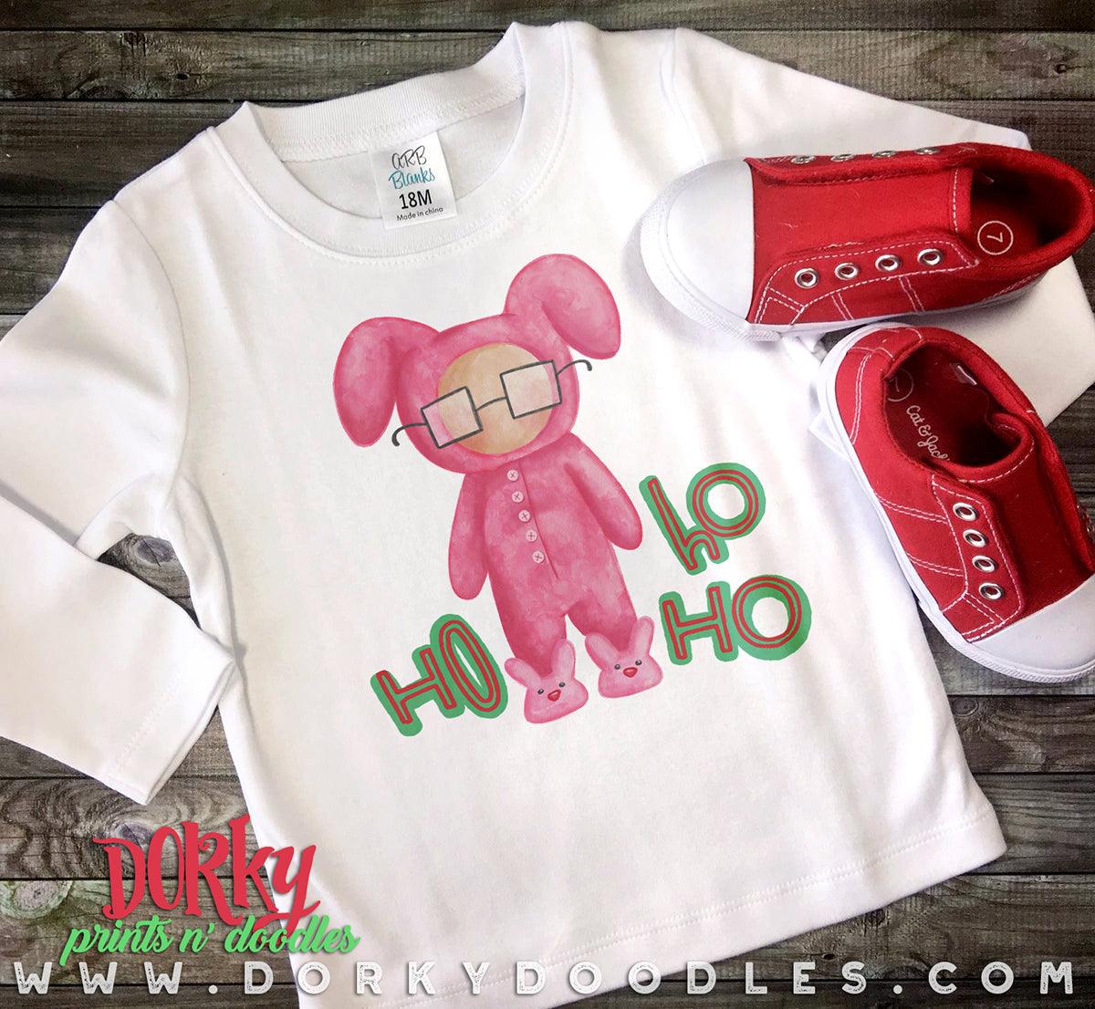 Pink Bunny Pajamas Watercolor PNG
