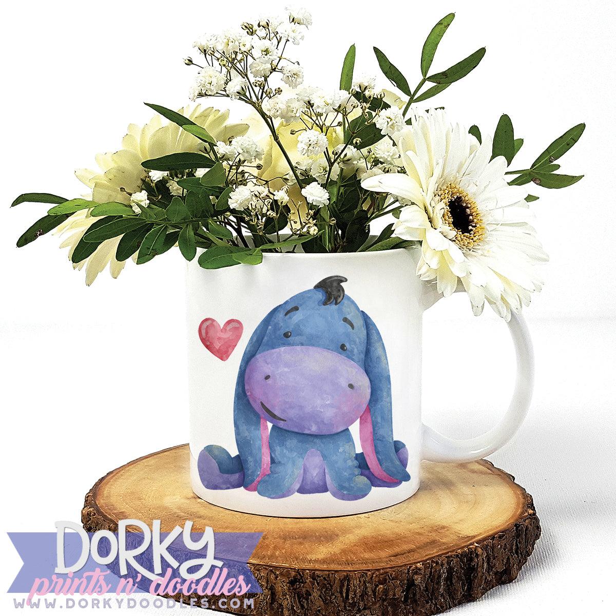 Plush Donkey Watercolor PNG