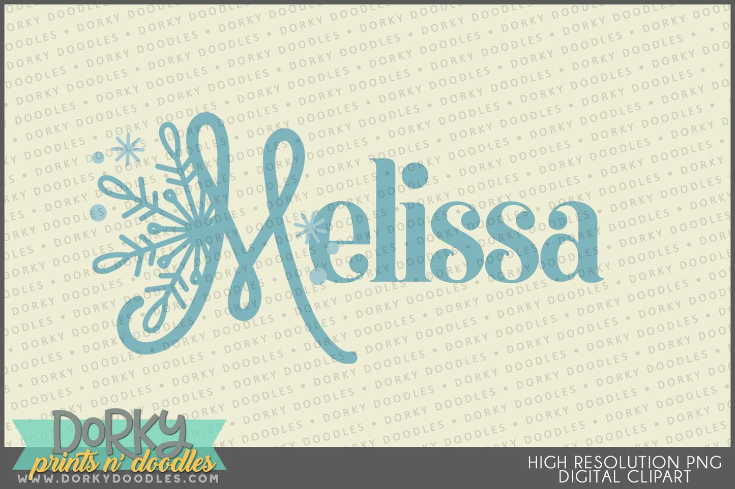 Pretty Snowflake Alphabet Clipart - Dorky Doodles