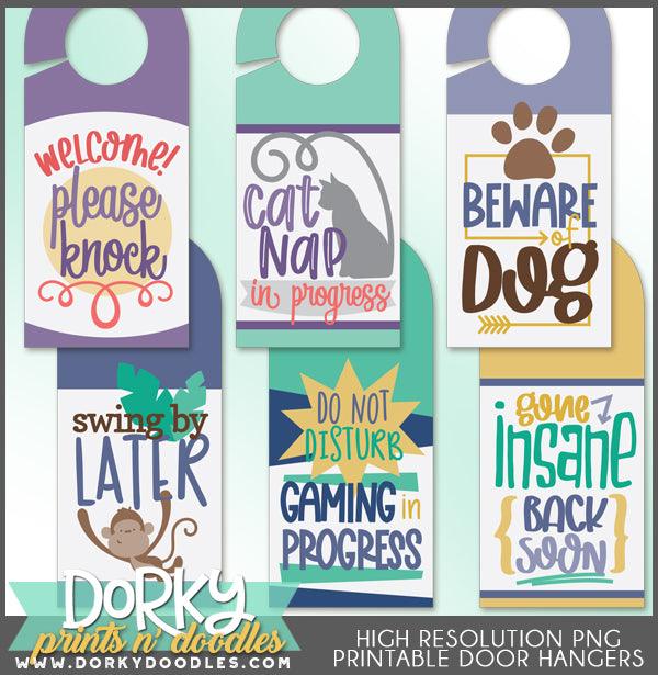 Print and Cut Door Hanger Clipart