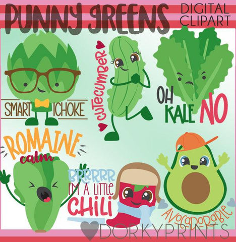 Punny Greens Food Clipart
