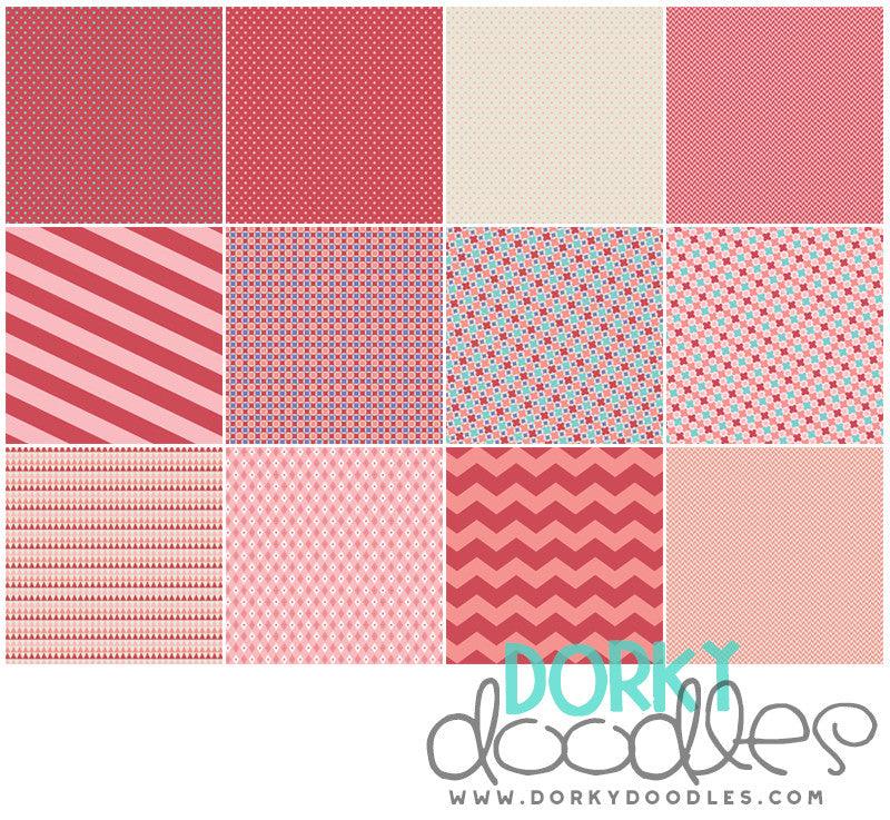 Red and Pink Digital Paper Pack