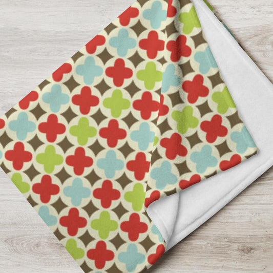 Retro Christmas Throw Blanket