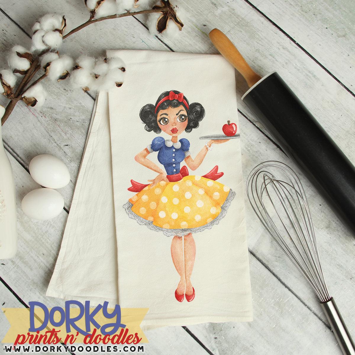 Retro Snow White Watercolor PNG