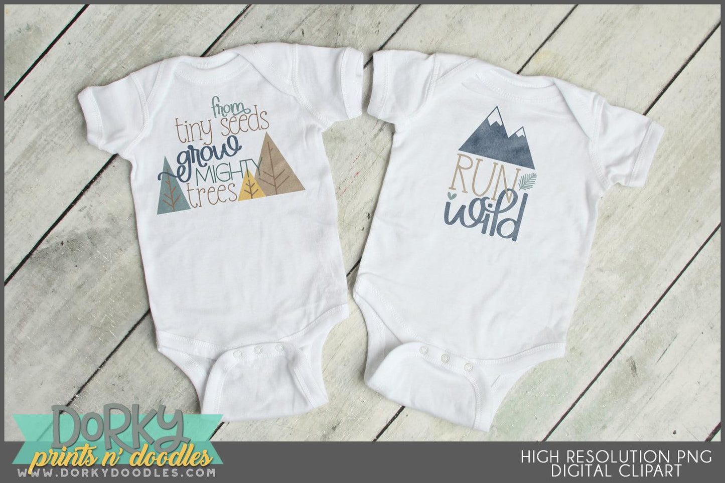 Rustic Nursery Babies Clipart - Dorky Doodles