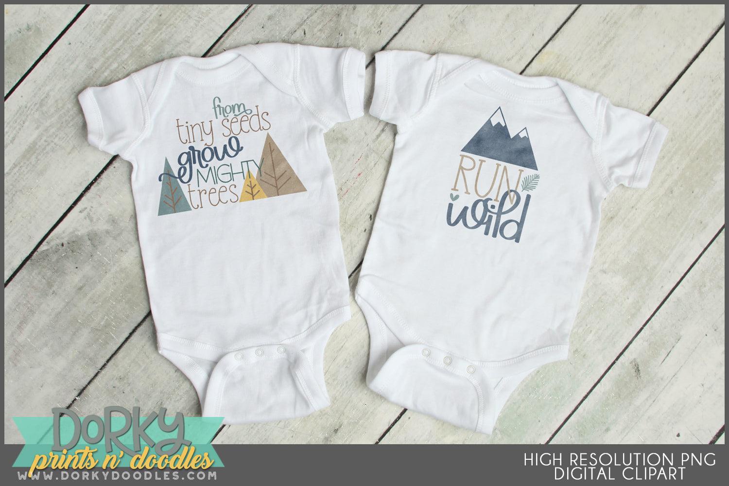 Rustic Nursery Babies Clipart - Dorky Doodles