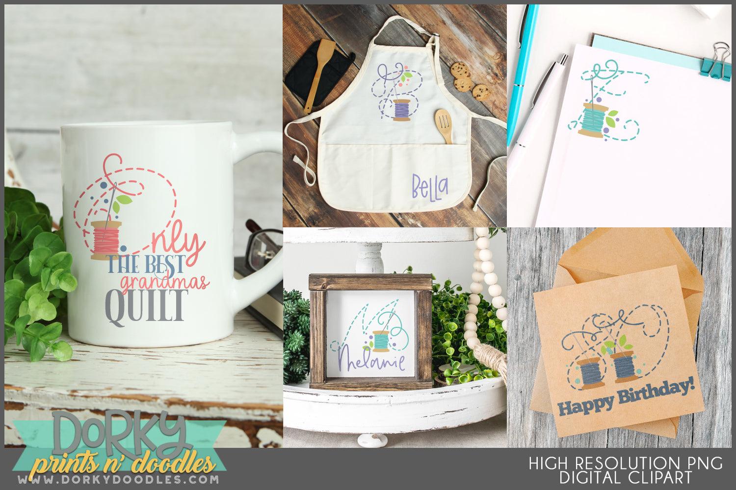 Sewing Alphabet Clipart