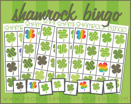 Shamrock Bingo Game Learning Printables