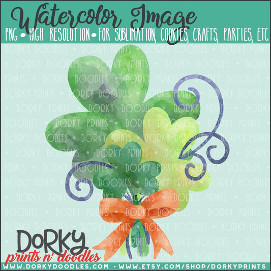 Shamrock Bouquet Watercolor PNG
