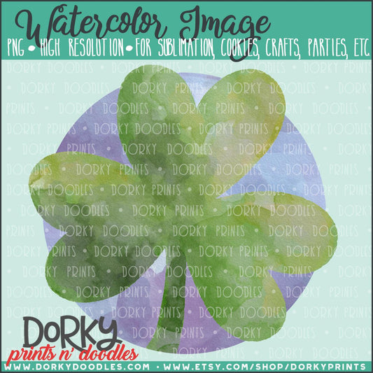Shamrock Circle Watercolor PNG