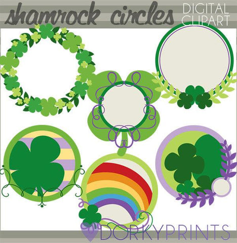 Shamrock Circles Holiday Clipart
