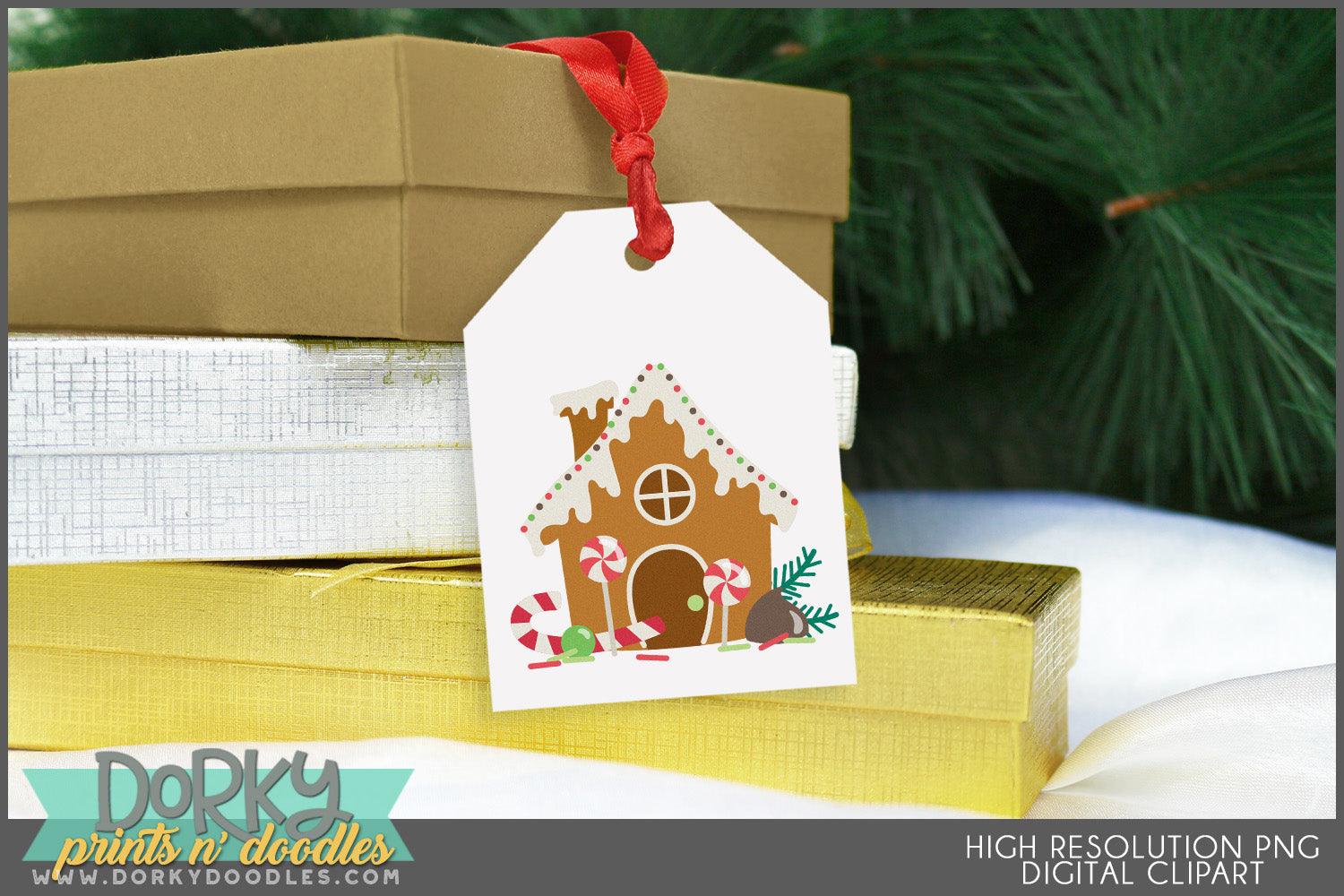 Silly Gingerbread Christmas Clipart - Dorky Doodles