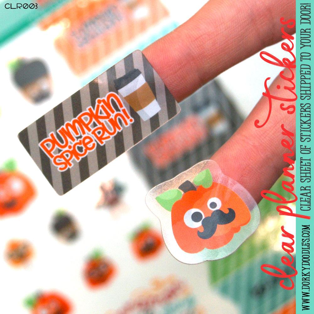 Silly Spice Clear Planner Stickers