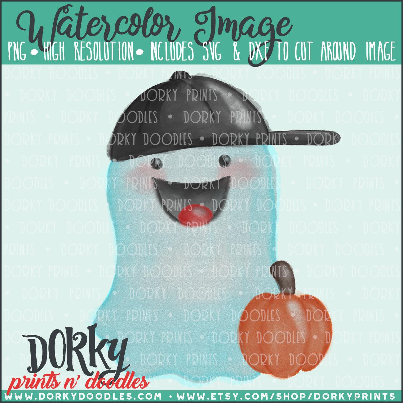 Simple Boy Ghost Watercolor PNG