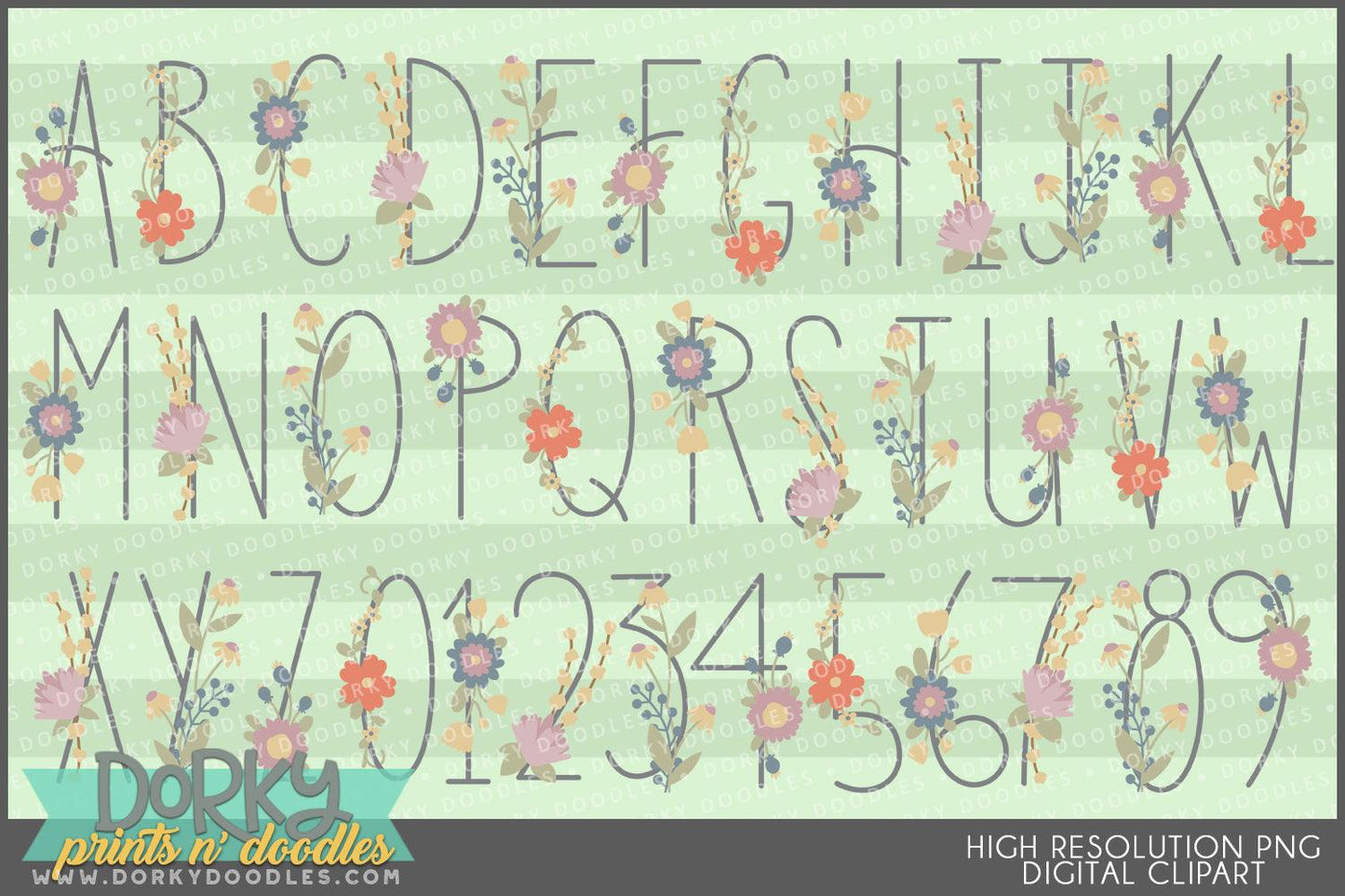Simple Farmhouse Alphabet Clipart
