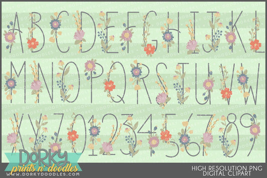 Simple Farmhouse Alphabet Clipart