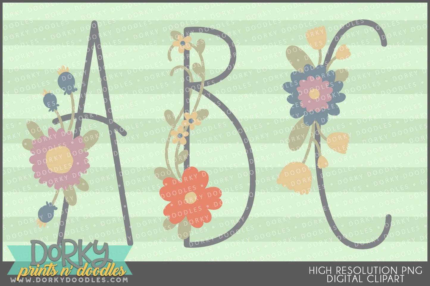 Simple Farmhouse Alphabet Clipart