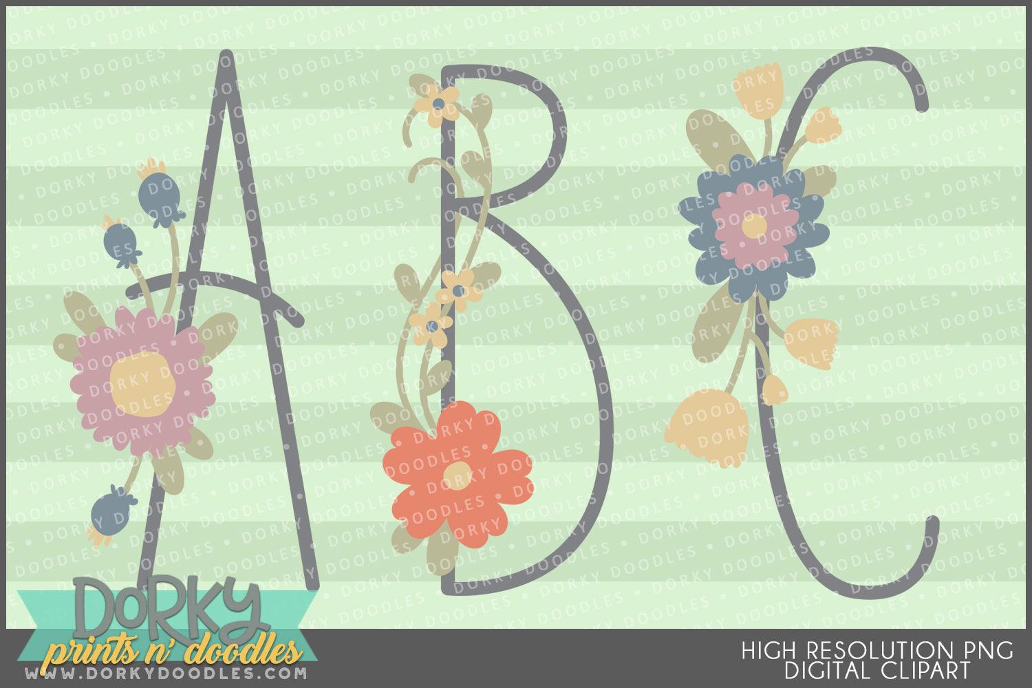 Simple Farmhouse Alphabet Clipart