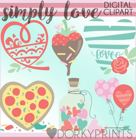 Simple Love Valentine Clipart