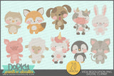 Simply Cute Animals Clipart - Dorky Doodles